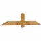 Ekena Millwork Eugene Rough Sawn Timber Gable Bracket, Western Red Cedar, 60"W x 12"H x 2"D x 4"F, 5/12 Pitch GBW060X12X0204EUG00RWR - alternate 2